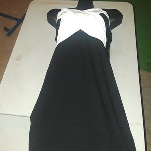 Pretty Black/White Maxi Dress (L)